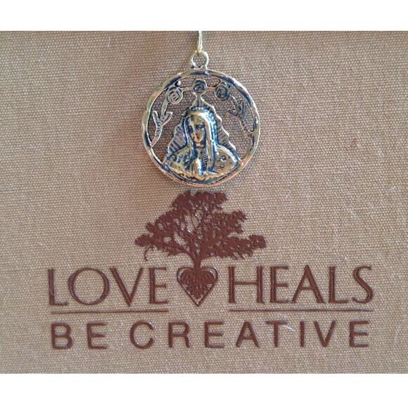 Love Heals Yellow Bronze Large Mercy Charm Be Creative Jewelry Ojai CA LH34 - Picture 6 of 7